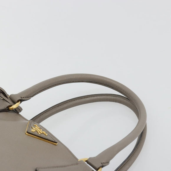 PRADA Galleria Handtas Saffiano leer Grijs Goud Origineel yk20395A