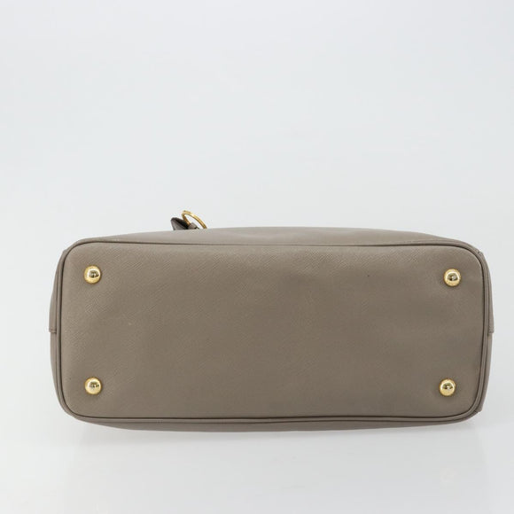 PRADA Galleria Handtas Saffiano leer Grijs Goud Origineel yk20395A
