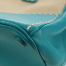 PRADA Galleria Hand Bag Leather 2way Blue Silver Auth yk20397SAM-16