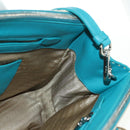 PRADA Galleria Hand Bag Leather 2way Blue Silver Auth yk20397SAM-22