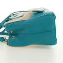 PRADA Galleria Hand Bag Leather 2way Blue Silver Auth yk20397SAM-4