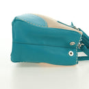 PRADA Galleria Hand Bag Leather 2way Blue Silver Auth yk20397SAM-6