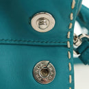 PRADA Galleria Hand Bag Leather 2way Blue Silver Auth yk20397SAM-7