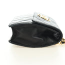 CHANEL Matelasse Ketting Schoudertas Lamsleer Zwart Goud CC Auth yk20399SAV-4