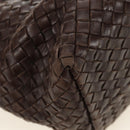BOTTEGA VENETA INTRECCIATO Cabas MM Bag Leather Brown 115664 Auth yk20402SAV-8