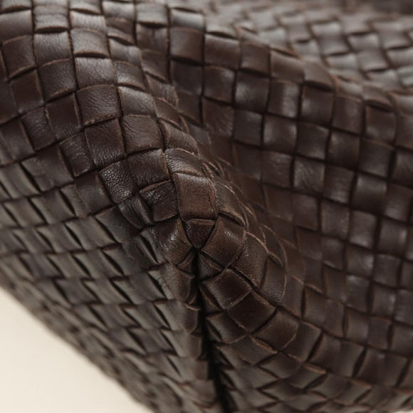BOTTEGA VENETA INTRECCIATO Cabas MM Bag Leather Brown 115664 Auth yk20402SAV