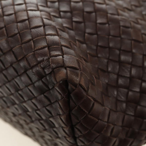 BOTTEGA VENETA INTRECCIATO Cabas MM Bag Leather Brown 115664 Auth yk20402SAV