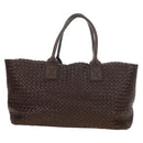 BOTTEGA VENETA INTRECCIATO Cabas MM Bag Leather Brown 115664 Auth yk20402SAV-13