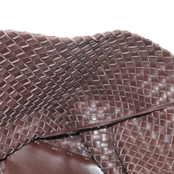BOTTEGA VENETA INTRECCIATO Cabas MM Bag Leather Brown 115664 Auth yk20402SAV