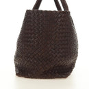 BOTTEGA VENETA INTRECCIATO Cabas MM Bag Leather Brown 115664 Auth yk20402SAV-3