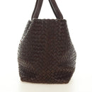 BOTTEGA VENETA INTRECCIATO Cabas MM Bag Leather Brown 115664 Auth yk20402SAV-4