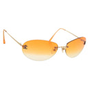 CHANEL Sunglasses metal Orange CC Auth yk20403SAM-1