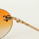 CHANEL Sunglasses metal Orange CC Auth yk20403SAM-19
