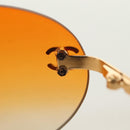 CHANEL Sunglasses metal Orange CC Auth yk20403SAM-20