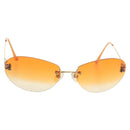 CHANEL Sunglasses metal Orange CC Auth yk20403SAM-13