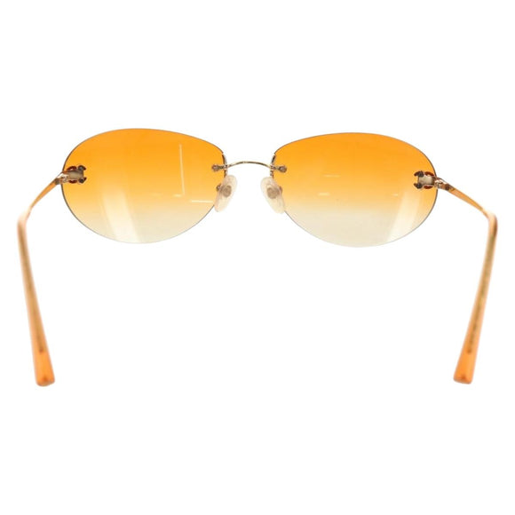CHANEL Sunglasses metal Orange CC Auth yk20403SAM