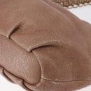 PRADA Chain Shoulder Bag Leather Pink Gold Auth yk20410A-8