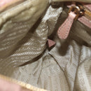PRADA Chain Shoulder Bag Leather Pink Gold Auth yk20410A-21