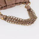 PRADA Chain Shoulder Bag Leather Pink Gold Auth yk20410A-7