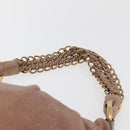 PRADA Chain Shoulder Bag Leather Pink Gold Auth yk20410A-14
