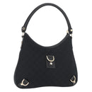 GUCCI Abbey GG Canvas Shoulder Bag Schwarz Gold 130738 Auth yk20411SAV-1
