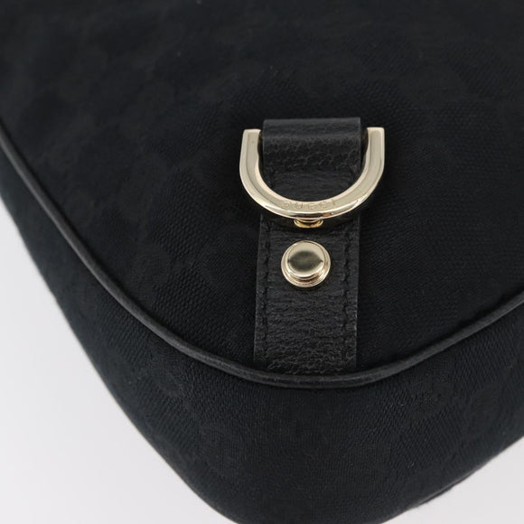 GUCCI Abbey GG Canvas Shoulder Bag Schwarz Gold 130738 Auth yk20411SAV