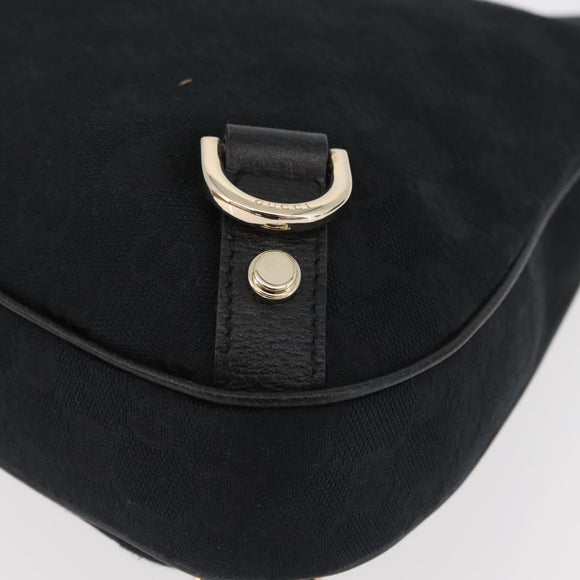 GUCCI Abbey GG Canvas Shoulder Bag Schwarz Gold 130738 Auth yk20411SAV