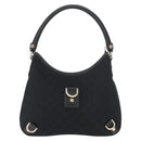 GUCCI Abbey GG Canvas Shoulder Bag Schwarz Gold 130738 Auth yk20411SAV-2
