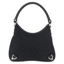 GUCCI Abbey GG Canvas Shoulder Bag Schwarz Gold 130738 Auth yk20411SAV-3