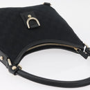 GUCCI Abbey GG Canvas Shoulder Bag Schwarz Gold 130738 Auth yk20411SAV-6