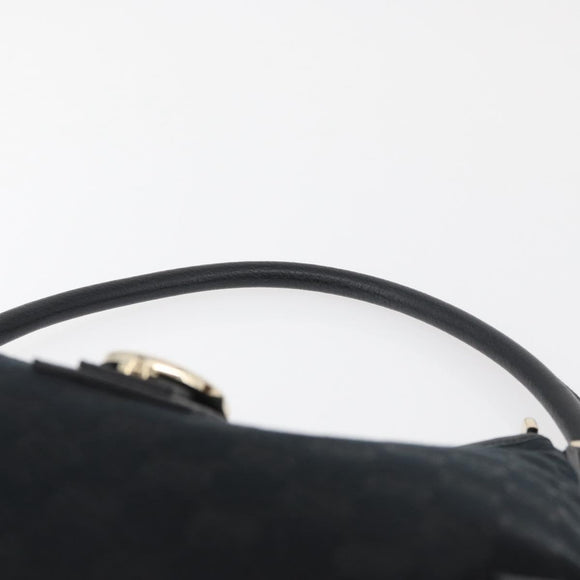 GUCCI Abbey GG Canvas Shoulder Bag Schwarz Gold 130738 Auth yk20411SAV