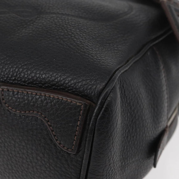 PRADA Handtasche Leder Schwarz Silber Auth yk20414SAM