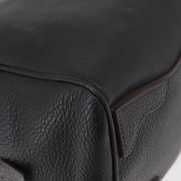 PRADA Handtasche Leder Schwarz Silber Auth yk20414SAM