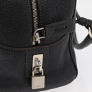 PRADA Handtasche Leder Schwarz Silber Auth yk20414SAM-18