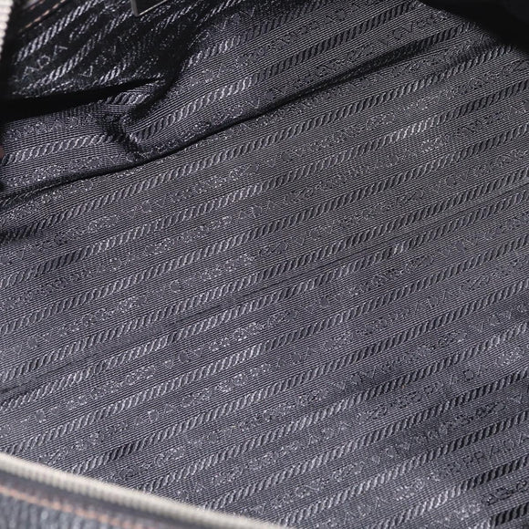 PRADA Handtasche Leder Schwarz Silber Auth yk20414SAM