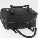 PRADA Handtasche Leder Schwarz Silber Auth yk20414SAM-6