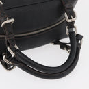 PRADA Handtasche Leder Schwarz Silber Auth yk20414SAM-7