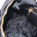 PRADA Shoulder Bag Nylon Black Gold Auth yk20420SAM-20