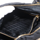 PRADA Shoulder Bag Nylon Black Gold Auth yk20420SAM-22