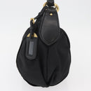 PRADA Shoulder Bag Nylon Black Gold Auth yk20420SAM-4