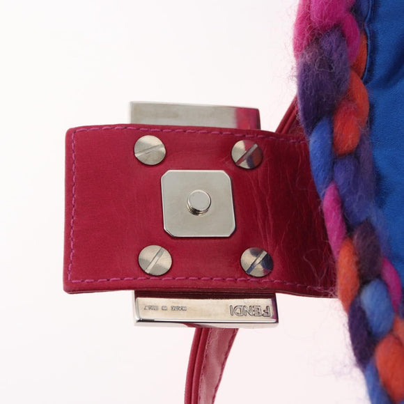 FENDI Mamma Baguette Schoudertas Wol Veelkleurig Auth yk20424SM