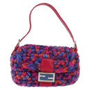 FENDI Mamma Baguette Schoudertas Wol Veelkleurig Auth yk20424SM-13