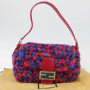 FENDI Mamma Baguette Schoudertas Wol Veelkleurig Auth yk20424SM-12