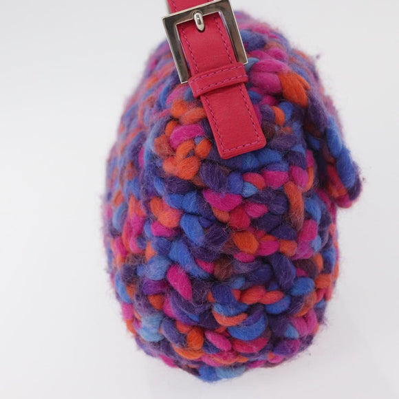 FENDI Mamma Baguette Schoudertas Wol Veelkleurig Auth yk20424SM