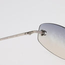 CHANEL Sonnenbrille Metall Silber CC Auth yk20425M-9