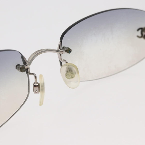 CHANEL Sonnenbrille Metall Silber CC Auth yk20425M