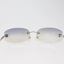 CHANEL Sonnenbrille Metall Silber CC Auth yk20425M-2