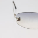 CHANEL Sonnenbrille Metall Silber CC Auth yk20425M-5