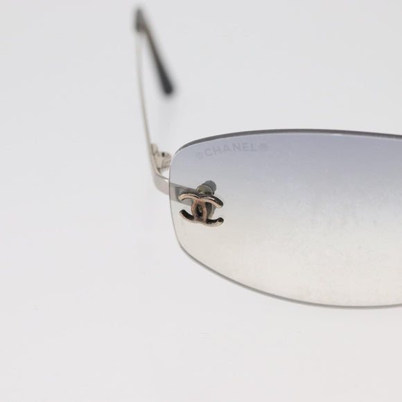 CHANEL Sonnenbrille Metall Silber CC Auth yk20425M