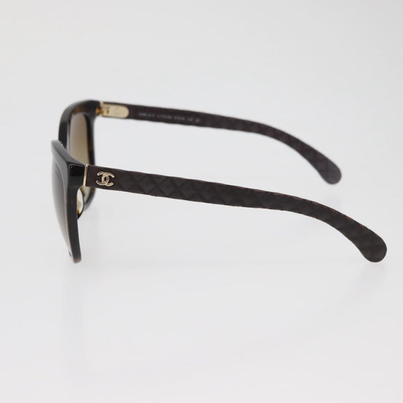 CHANEL Sunglasses metal Brown CC Auth yk20427